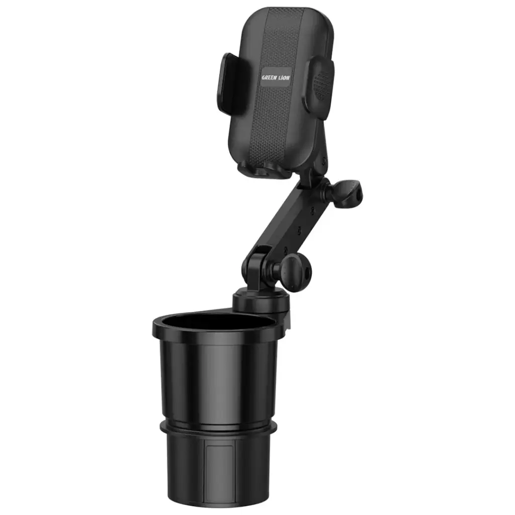 Green Lion 2-In-1 Flexgrip Car Cup Holder &amp; Phone Mount - Black